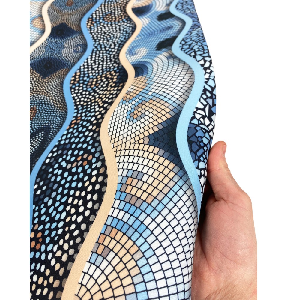 CARPET Runner Kitchen Runner Anti-dérapant ONDA MARE fabriqué en Italie