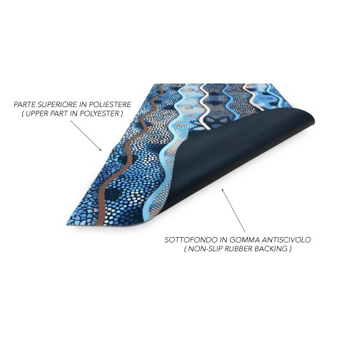 RUG Kitchen Runner Rutschfester Läufer ONDA MARE made in Italy