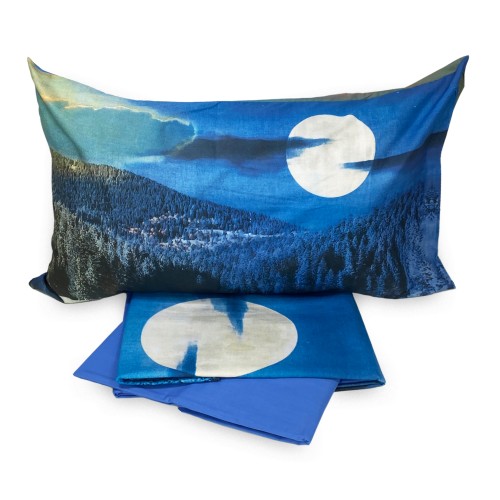 SET OF BEDSPREADS digital printing SUNCARE AND MOON BEDSPREAD with KEEP DOUBLE 2 DOUBLE bag