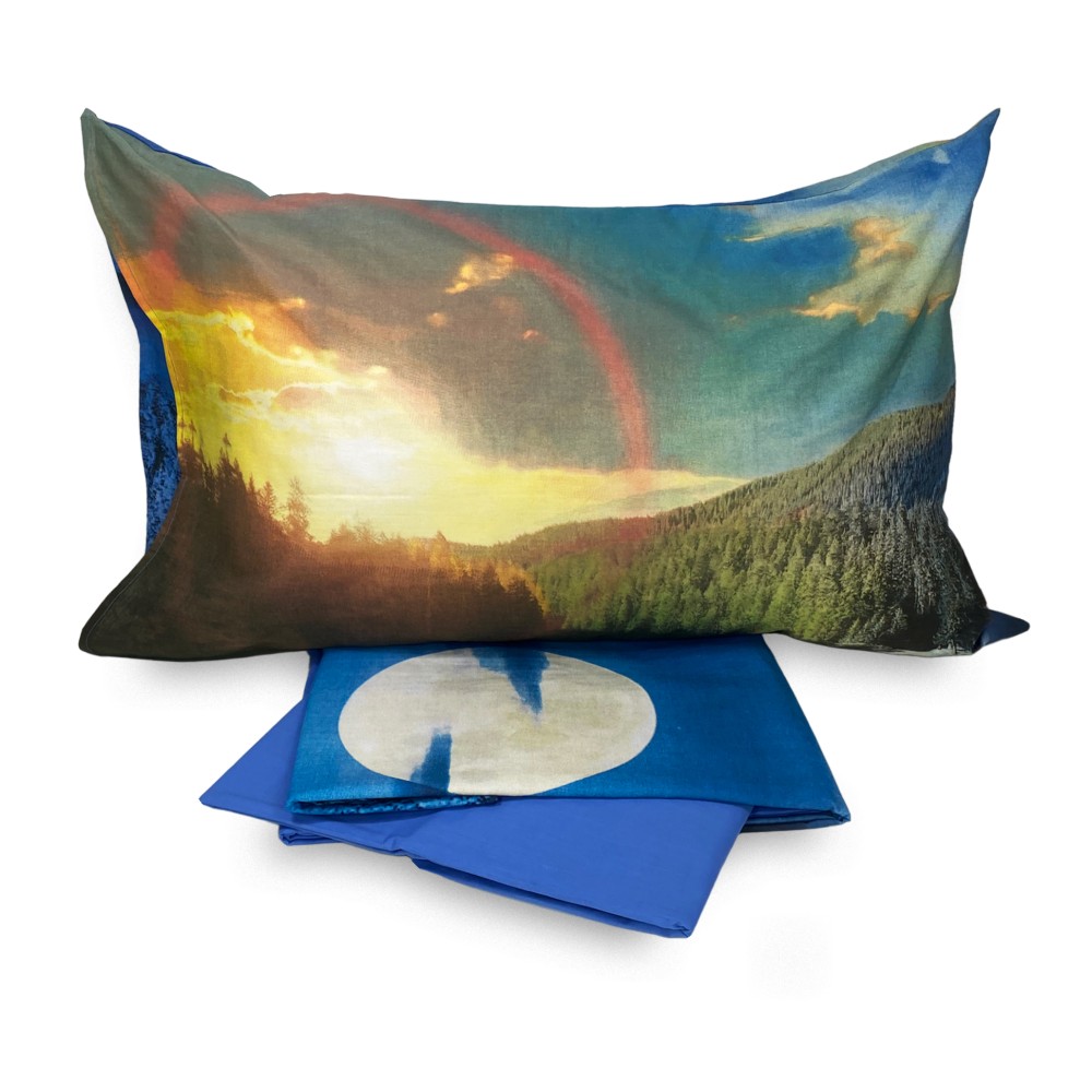 SET OF BEDSPREADS digital printing SUNCARE AND MOON BEDSPREAD with KEEP DOUBLE 2 DOUBLE bag