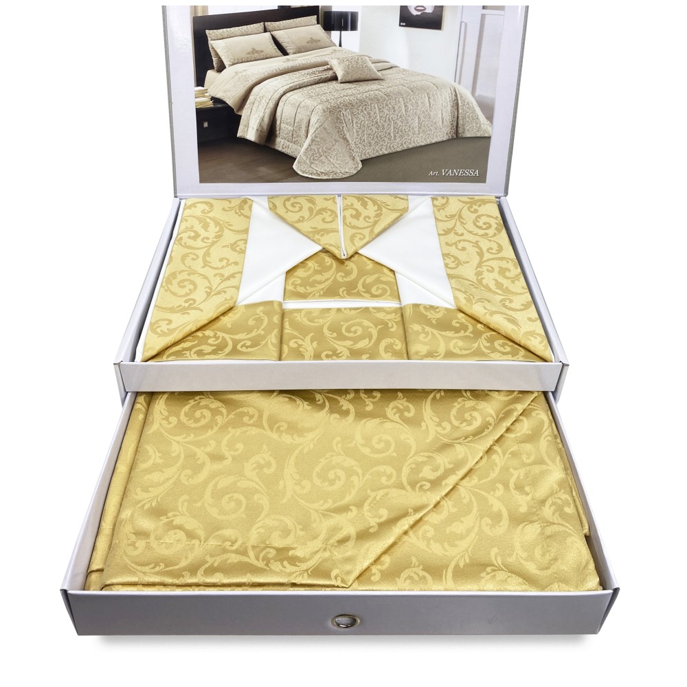 Drap de lit haut de gamme couvre-lit doré Drap de lit haut de gamme couvre-lit doré