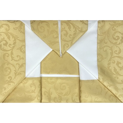 TOP CASE GOLD avec DRAP DE BORD EN OR APPLIQUÉ ET COUVRE-LIT IDÉE DE MARIÉE