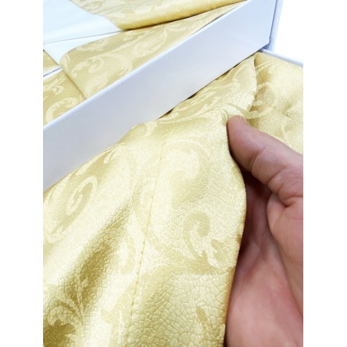 GOLD SATCHEL With Applied Edge GOLD DOUBLE sheet AND BEDSPREAD BRIDAL IDEA