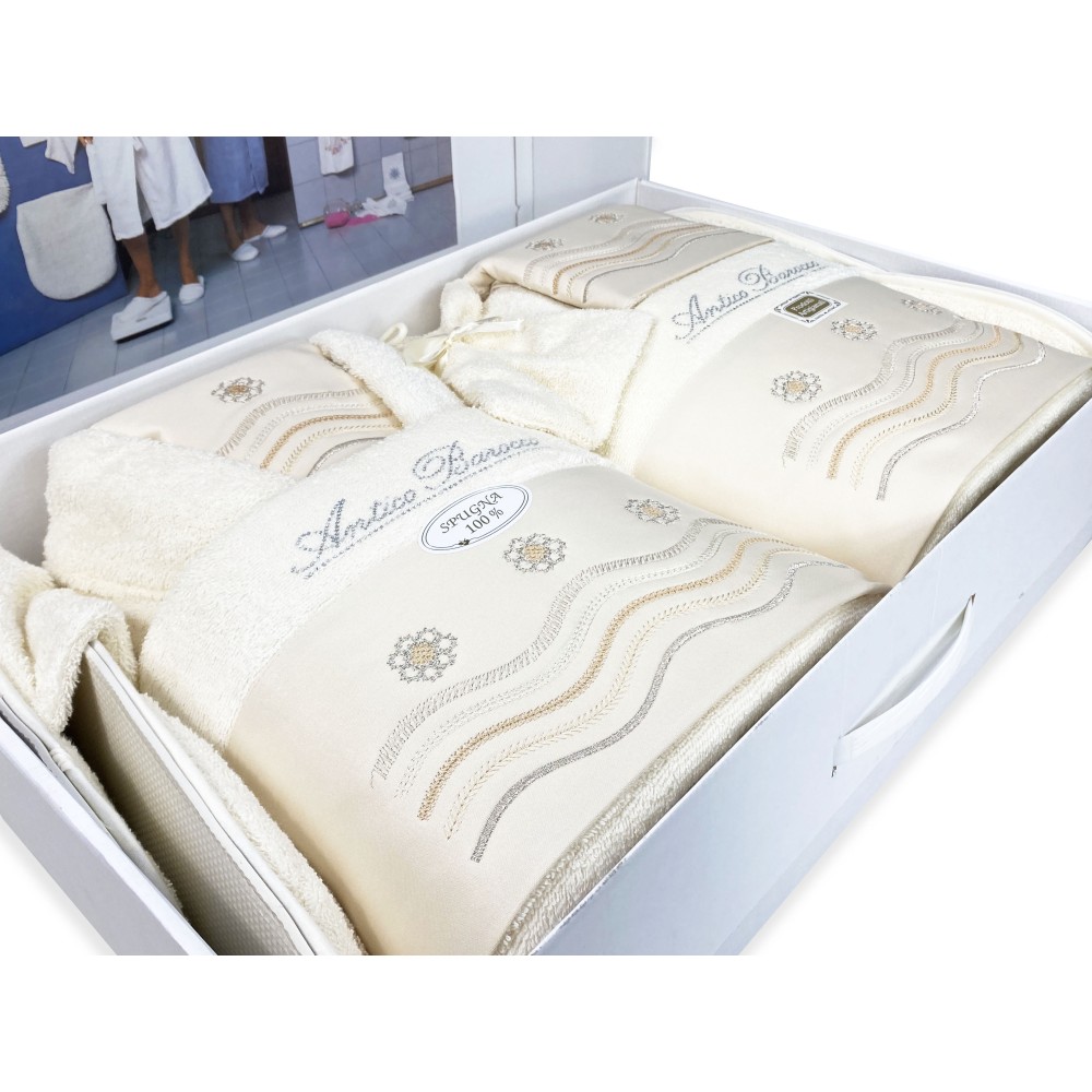 Juego de baño de rizo bordado barroco antiguo 14 PIEZAS IDEA SPOSA