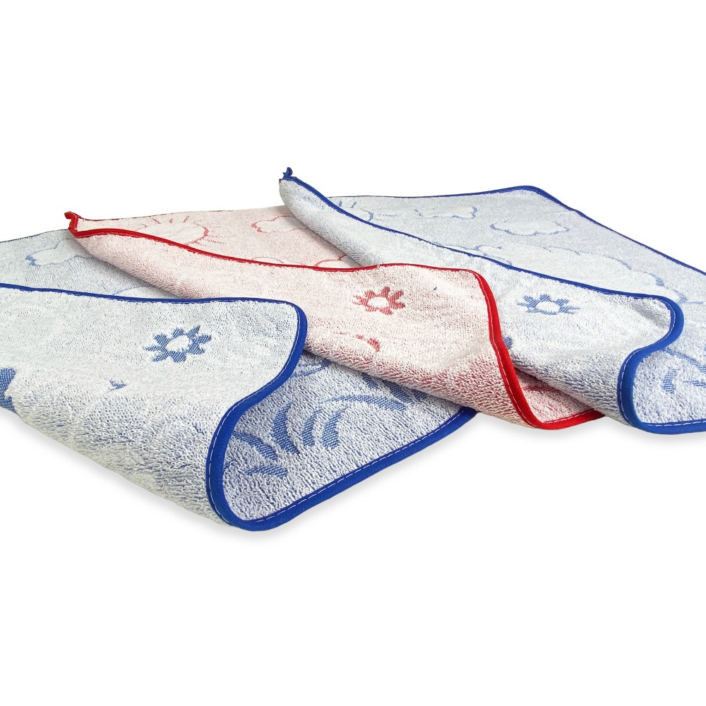 Ensemble de 3 serviettes de chambre d’enfant WOOLY cm. 40x50 en pur coton