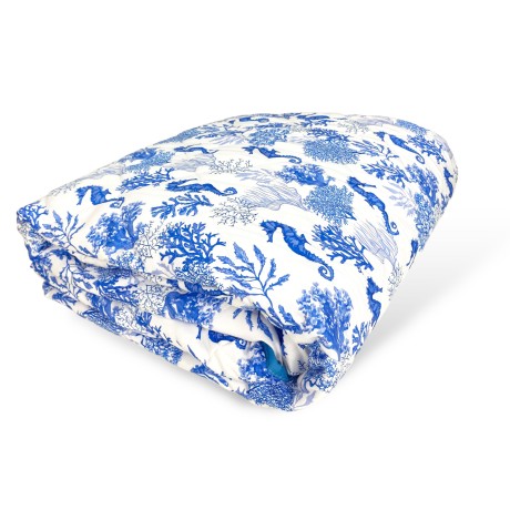 BLUE SEAHORSE BOW QUILTED...