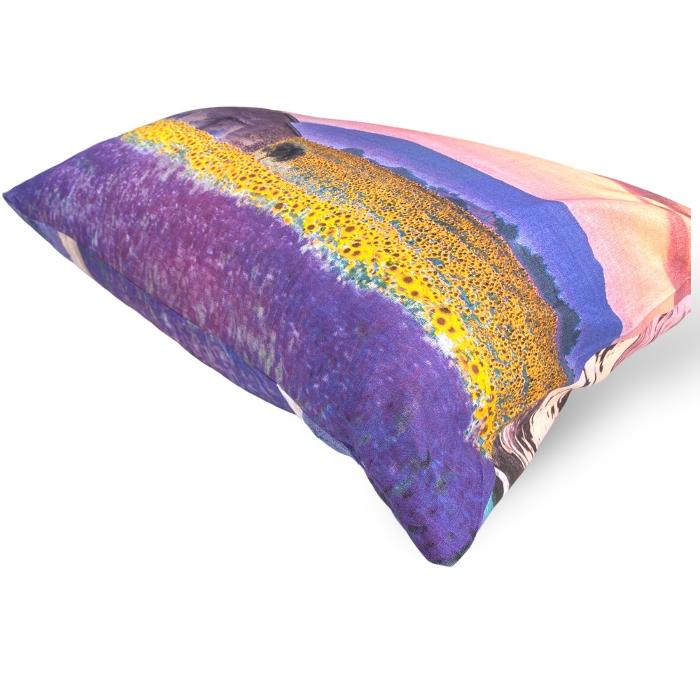 JUEGO DE COLCHA SÁBANA impresión digital COLCHA PROVENZAL LAVANDA Con KEEP DOUBLE 2 bolsa DOBLE