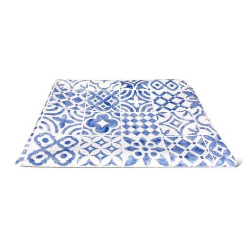 LIMA © TABLECLOTH in water-repellent plastic-coated PVC CLOTH MAIOLICA Mare Made in Italy