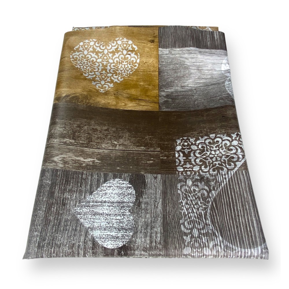 TISCHDECKE LIMA © aus WASCHBAREM, wasserabweisendem, kunststoffbeschichtetem, gewachstem Segeltuch aus TIROLER PVC Braun, herges