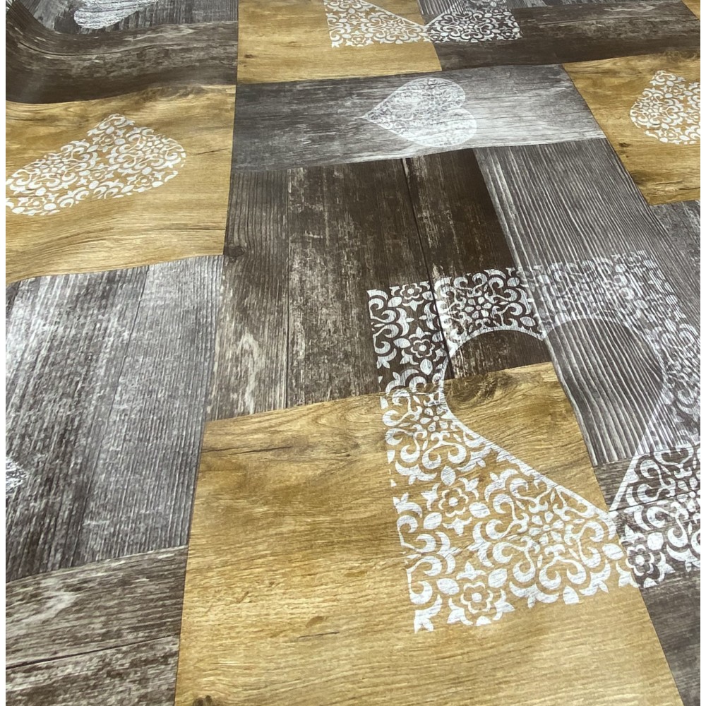 NAPPE LIME © EN TISSU DE SOIE PLASTIFIÉ LAVABLE LAVABLE PVC TYROLEAN BROWN fabriqué en Italie