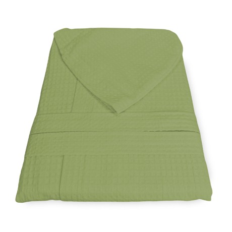 accappatoio in cotone a nido ape nel colore verde