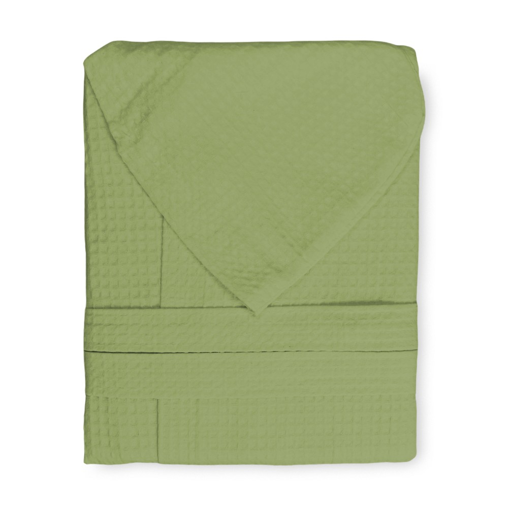 Peignoir© Bee Bee Nest en pur coton avec hotte adulte VERT