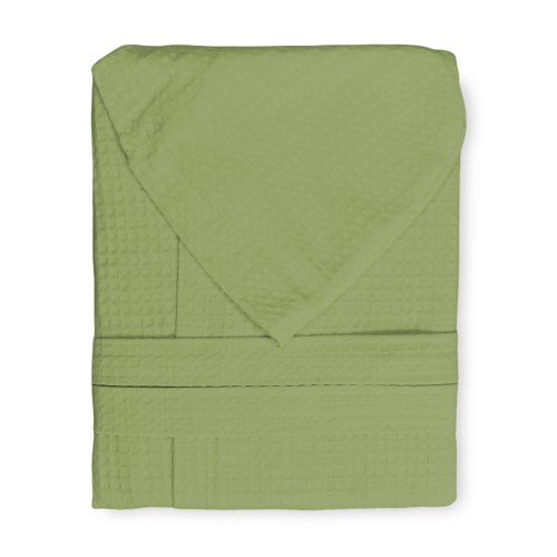 BIENENNEST© Bademantel aus reiner Baumwolle mit Kapuze für Erwachsene GRÜN