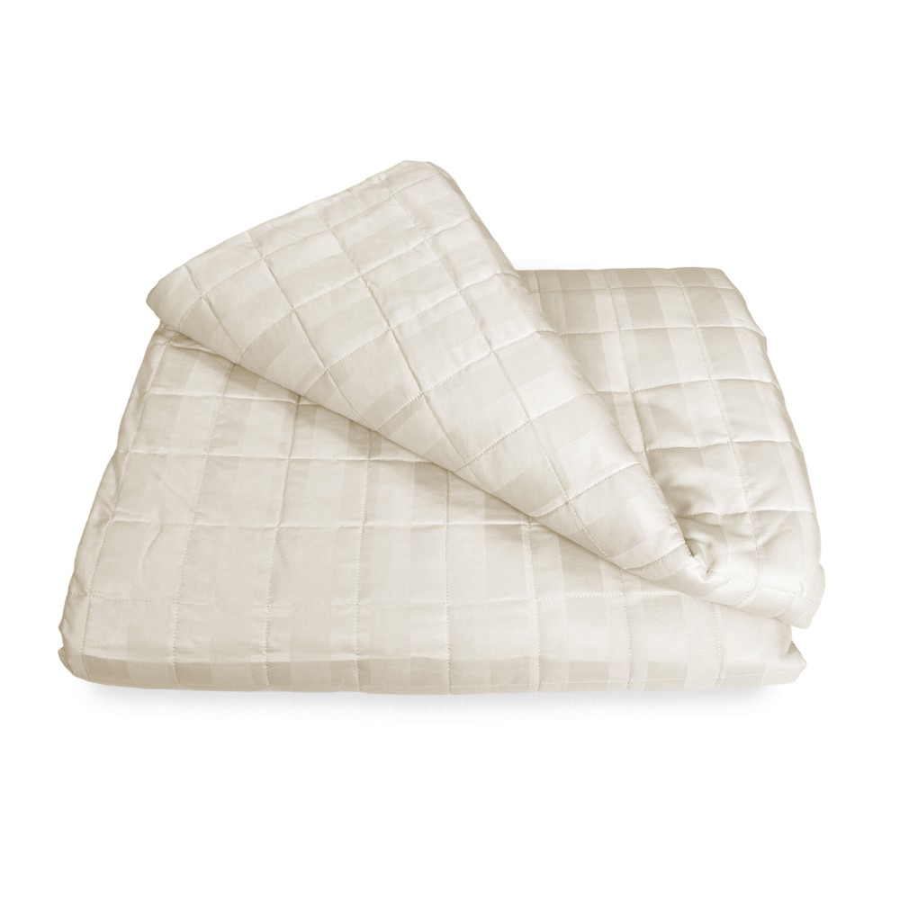 BEDSPREAD matelassé RASATELLO rayé SOLID CREAM Double