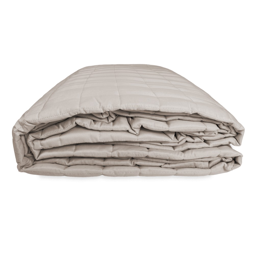 SATIN QUILTED BEDSPREAD Striped SOLID COLOR DOVE GREY Double