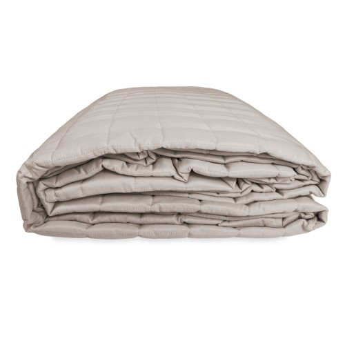 SATIN QUILTED BEDSPREAD Striped SOLID COLOR DOVE GREY Double