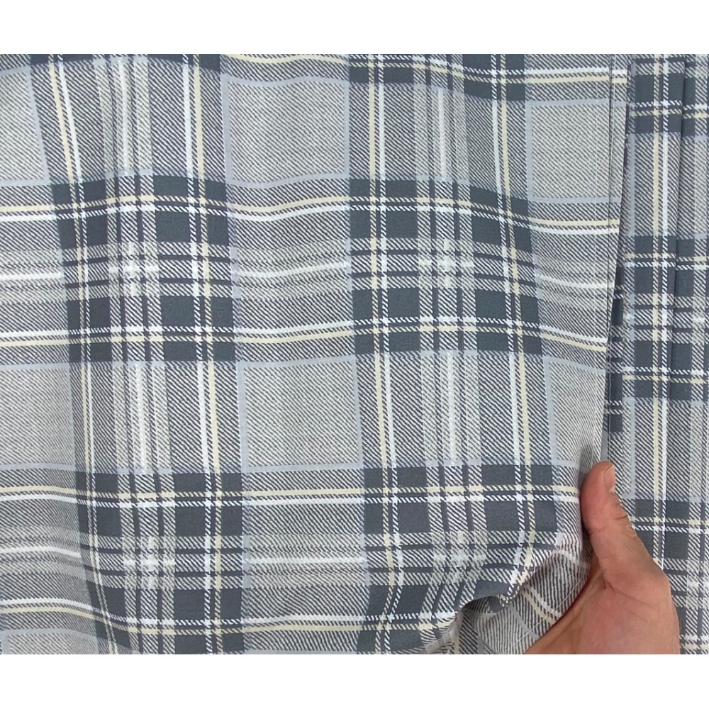 SERVIETTE D’AMEUBLEMENT GRAND FOULARD COUVRE-LIT COUVRE-LIT HOUSSE TISSU ÉCOSSAIS Gris