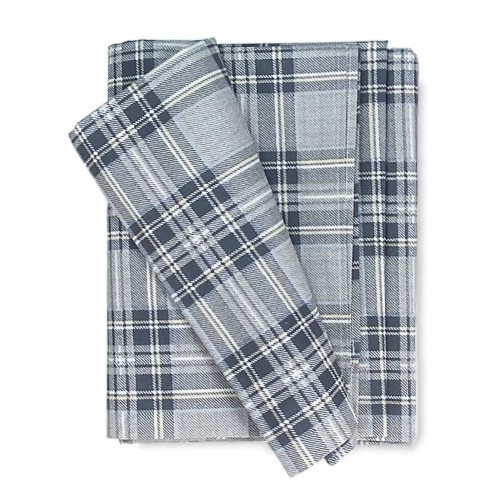 BADEN BEZUG GRAN SCARF Tagesdecke SOFA BEZUG Schottischer Stoff Grau