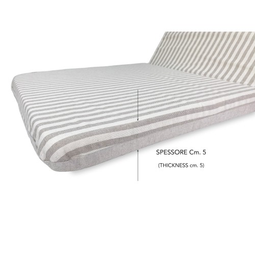 CUSHION Liegestuhl SONNENLIEGE Abnehmbarer Bezug cm. 60X180X5 OUTDOOR QUALITÄT Extra