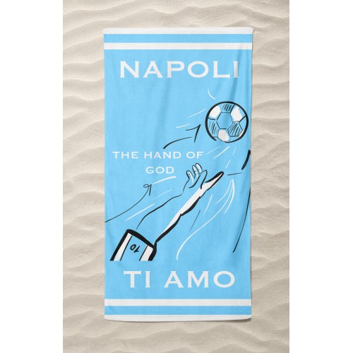 TOALLA DE PLAYA NAPLES I LOVE YOU TERRY tamaño grande cm. 90 x 170