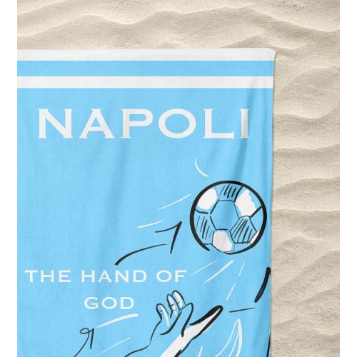 NAPLES I LOVE YOU TERRY BEACH TOWEL large size cm. 90 X 170
