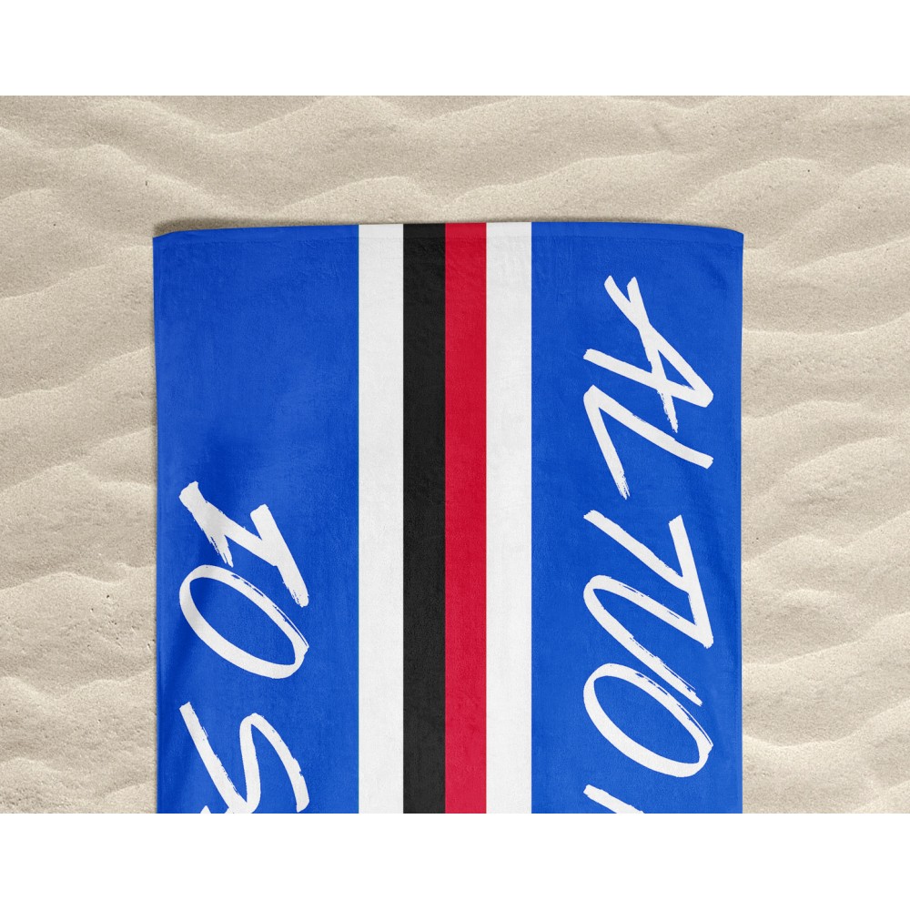 TERRY BEACH TOWEL BY YOUR SIDE I WILL BE large size cm. 90 X 170