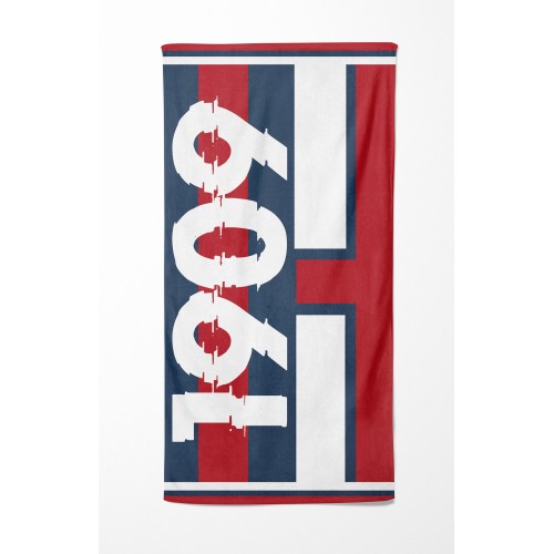 BEACH TOWEL in RED BLUE 1909 large size cm. 90 X 170