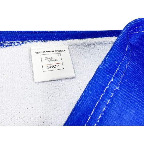 TELO MARE in spugna AL TUO FIANCO IO SARÒ misura grande cm. 90 X 170