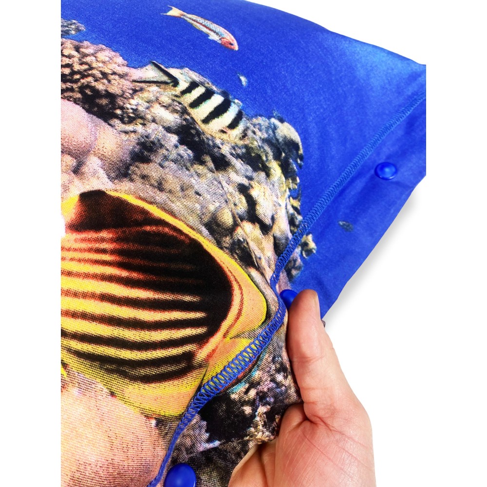 Couvre-lit complet imprimé numérique récif de corail avec sac à garder double taille