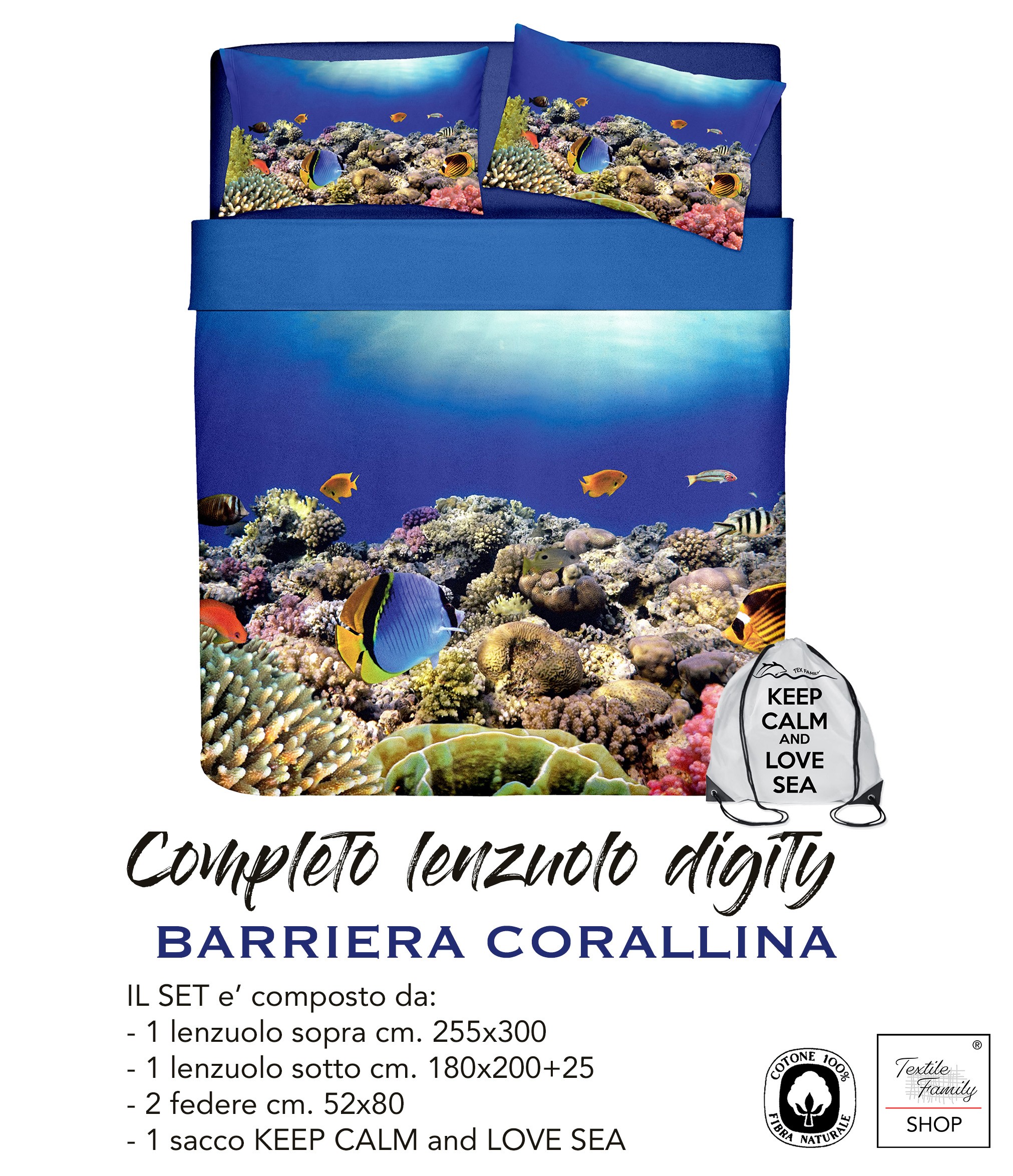 Completo Letto 2 Piazza Enrico Coveri - Percalle Cotone Stampato Digitalmente, Alta Definizione - Foto 7