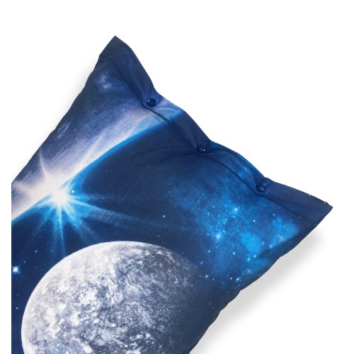 DRAP COMPLET COUVRE-LIT imprimer DIGITAL BEDSPREAD PLANET avec sac KEEP DOUBLE 2 carrés