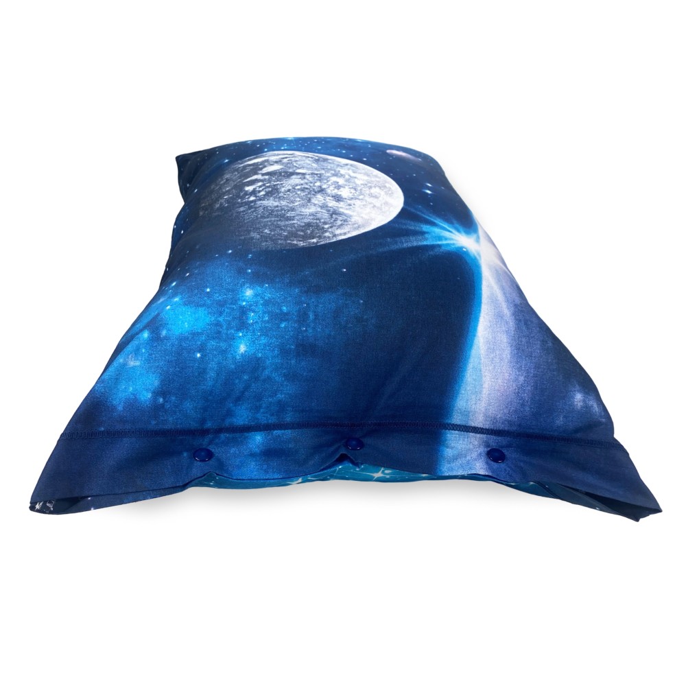 SET Sheet BEDSPREAD with digital print PLANET BEDSPREAD with KEEP DOUBLE 2 DOUBLE bag