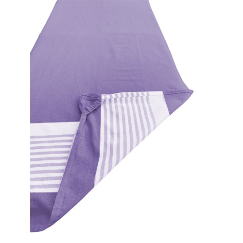 SERVIETTE DE PLAGE FOUTA ALVIN LIT VIOLET coton BEDDY BEACH © AVEC POCHES TAILLE CM. 75 X 195 et sac à dos SPIAGGIA