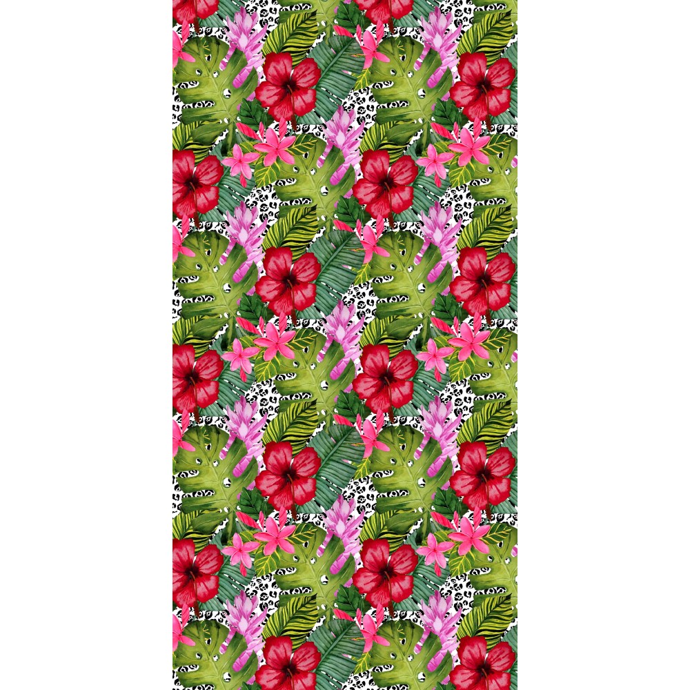 SERVIETTE DE PLAGE TEDDY TROPICAL TRANSAT En microfibre AVEC POCHES TAILLE cm. 80 x 190