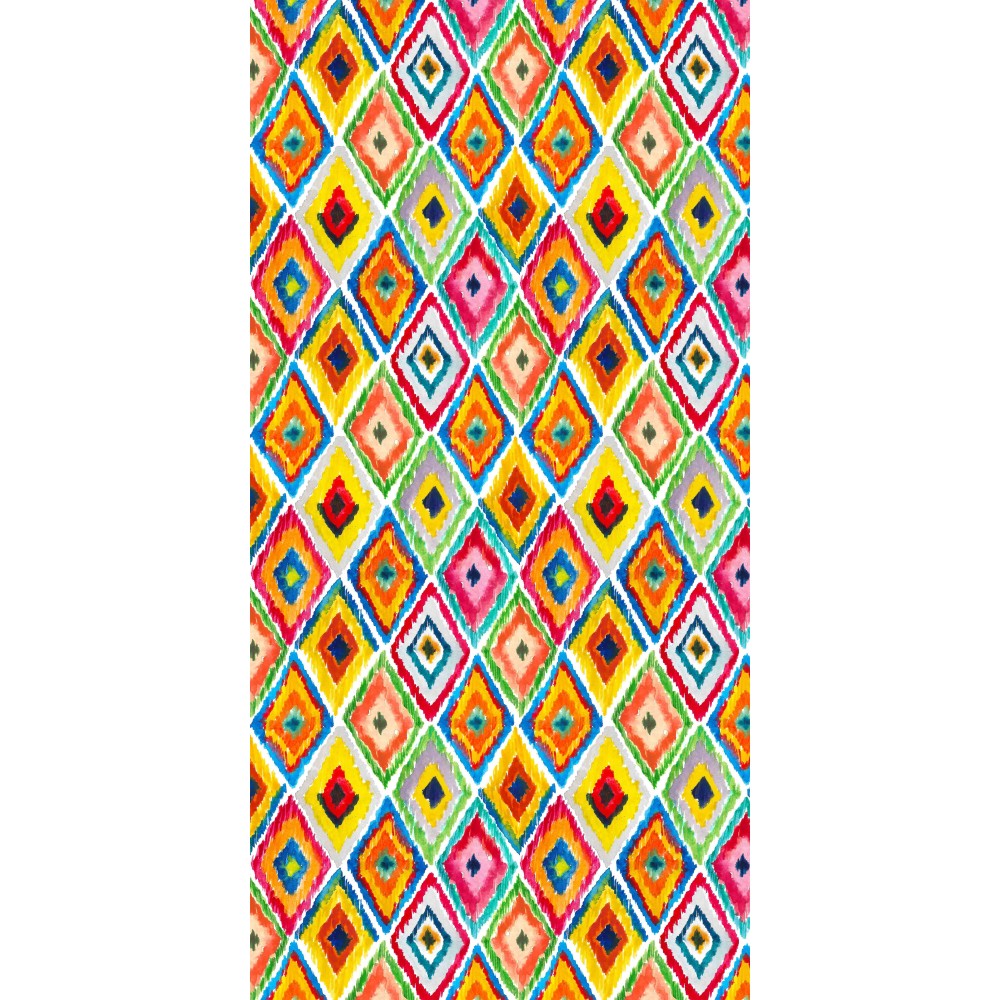 STRANDTUCH TEDDY SOLARIUM farbige Diamanten Aus Mikrofaser MIT TASCHEN GRÖSSE cm. 80 X 190 CM