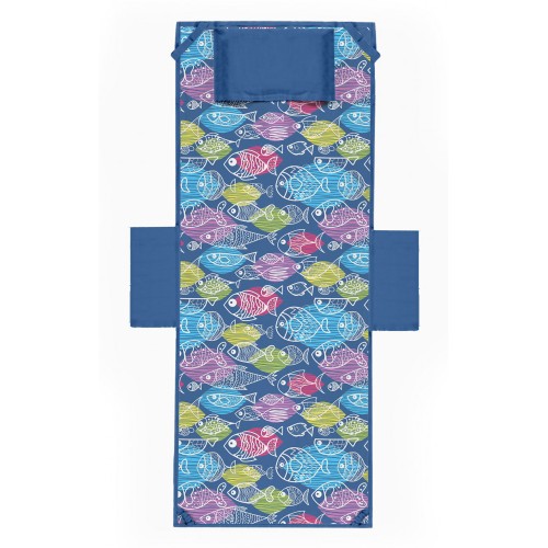 STRANDTUCH TEDDY FISCHBETT Stilisiert In Mikrofaser MIT TASCHEN GRÖSSE cm. 80 X 190 CM