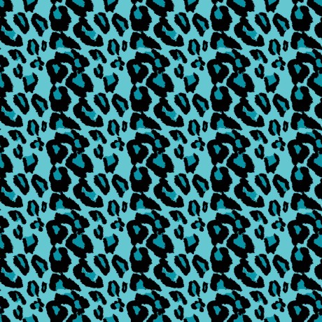 telo da lettino leopardato blu