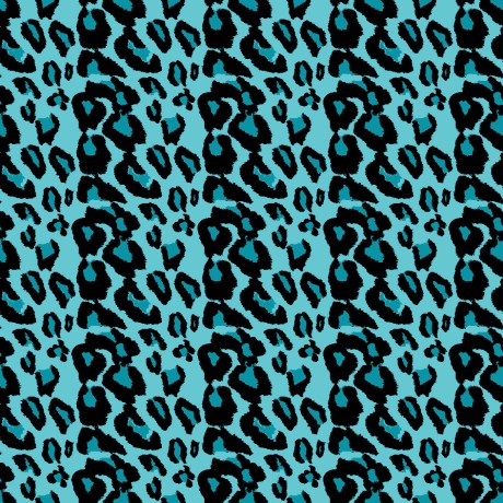 telo da lettino leopardato blu