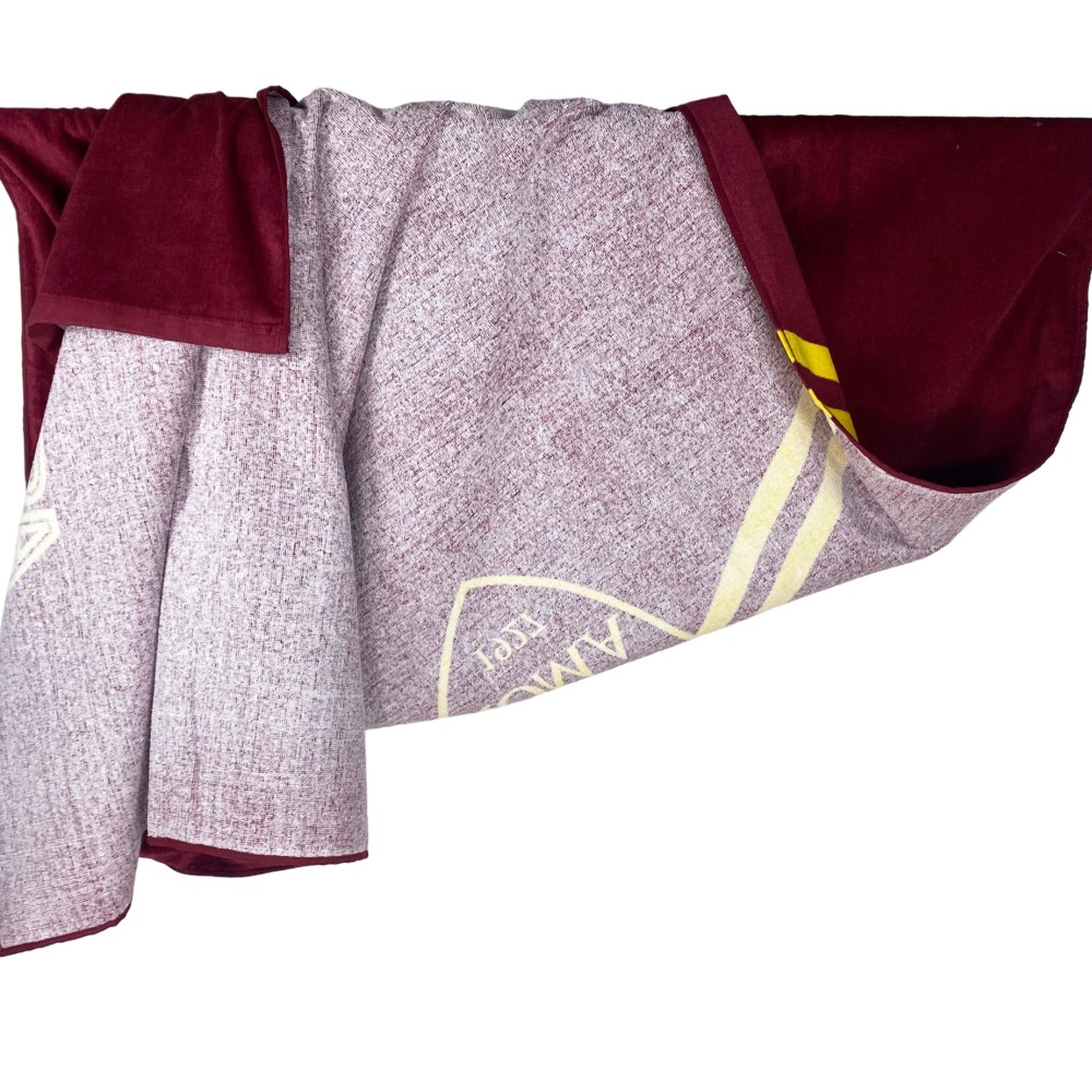 TOALLA DE PLAYA ROMA SPORT talla CM. 90 X 170 original A.S. ROMA con mochila texfamily y postal ROMA È SOLO