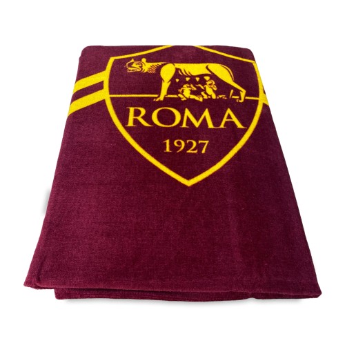 TOALLA DE PLAYA ROMA SPORT talla CM. 90 X 170 original A.S. ROMA con mochila texfamily y postal ROMA È SOLO