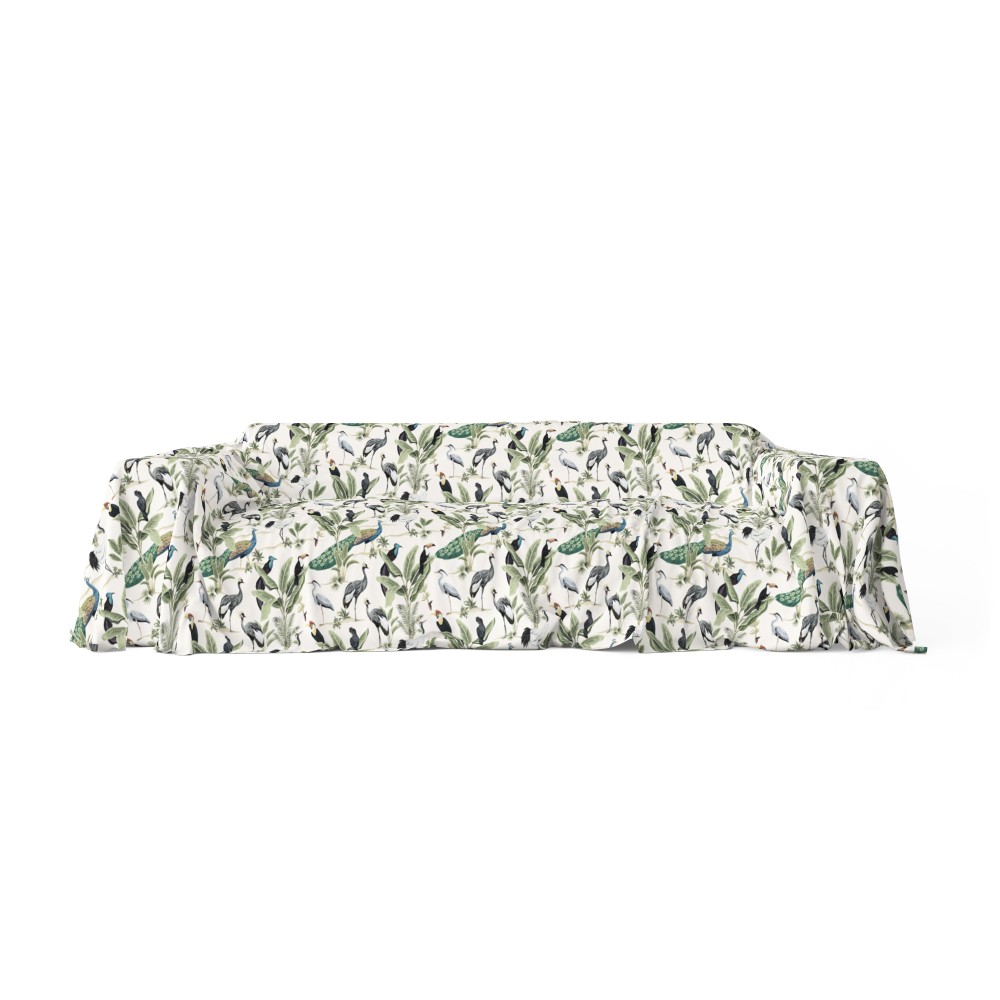 SERVIETTE D’AMEUBLEMENT GRAN FOULARD COUVRE-LIT Housse de canapé LONETA BIRDY FABRIC avec oiseaux