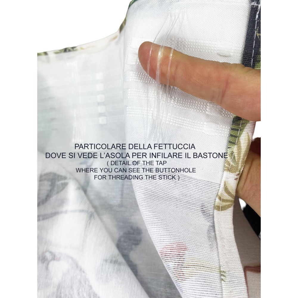 TENDA BIRDY Con Uccelli cm.150X280 confezionata MADE in ITALY