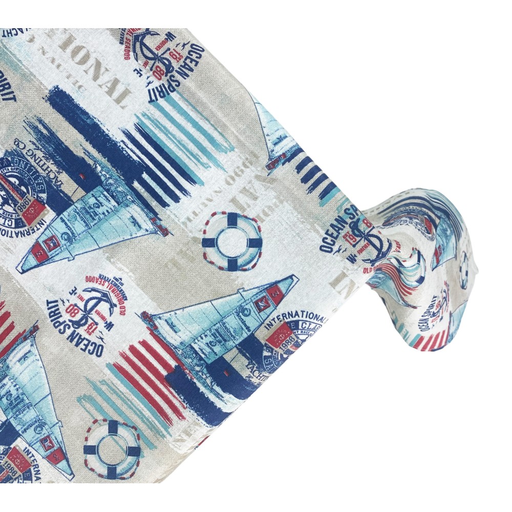 NAPPE RÉSISTANTE AUX TACHES RÉSINE TURIN SEA VELA Bleu