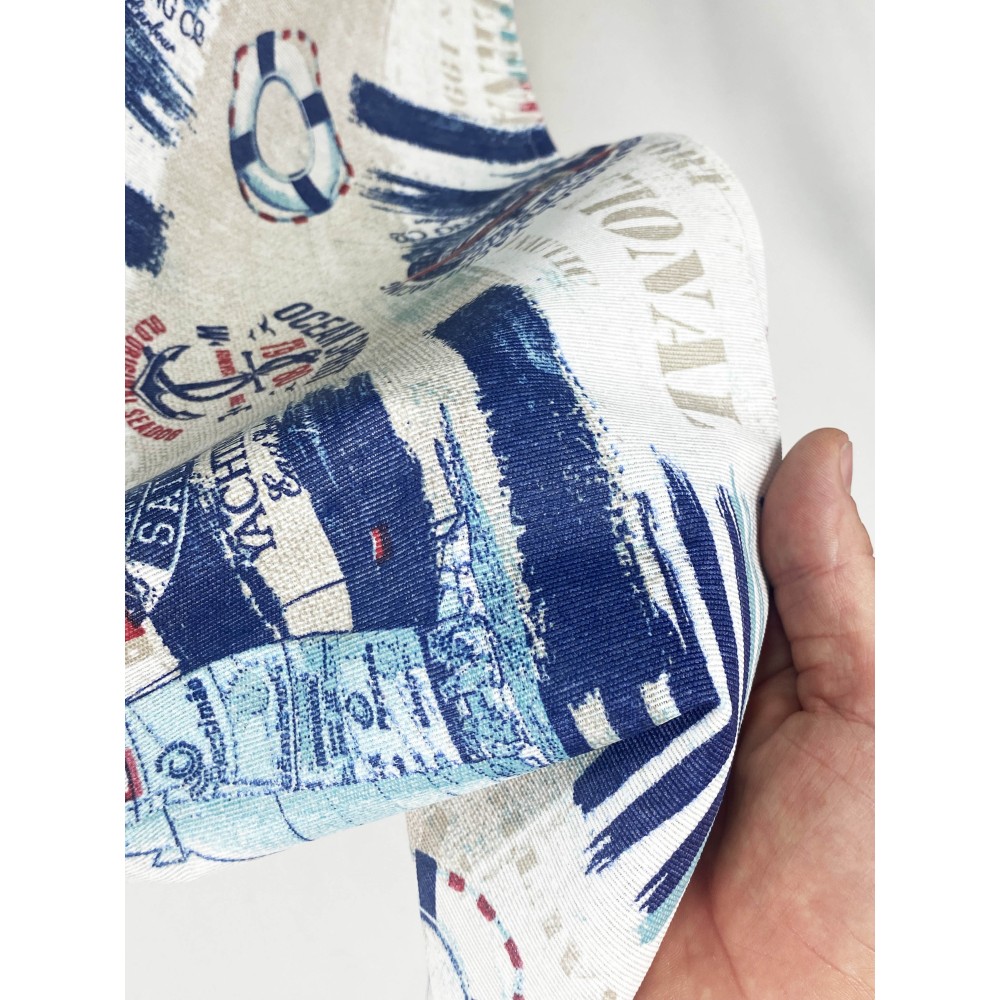 NAPPE RÉSISTANTE AUX TACHES RÉSINE TURIN SEA VELA Bleu