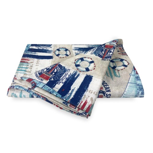 NAPPE RÉSISTANTE AUX TACHES RÉSINE TURIN SEA VELA Bleu