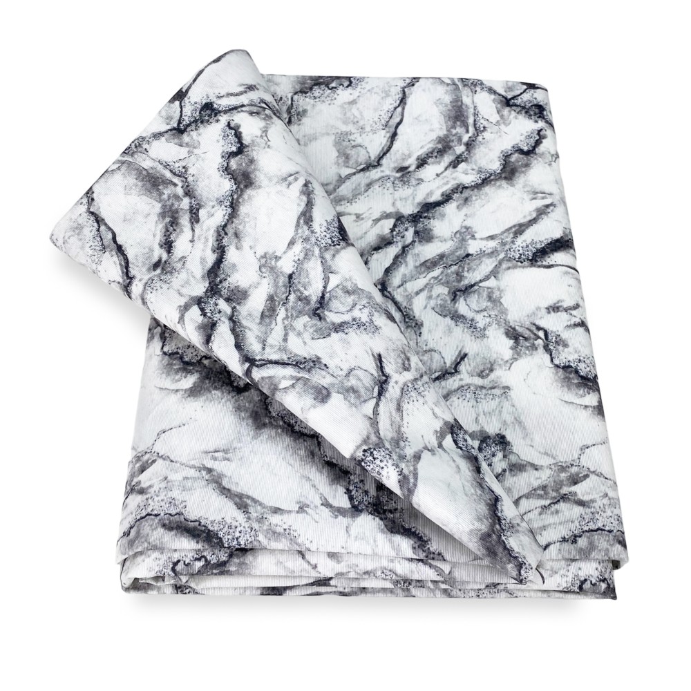 stain-resistant TORINO resin-coated TABLECLOTH White marbled marble effect