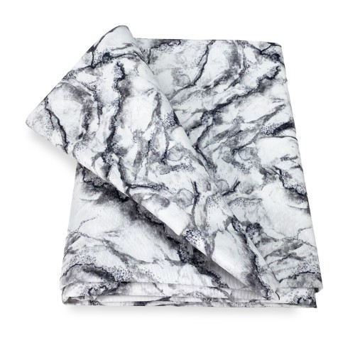 mantel TORINO recubierto de resina antimanchas Mármol blanco jaspeado efecto