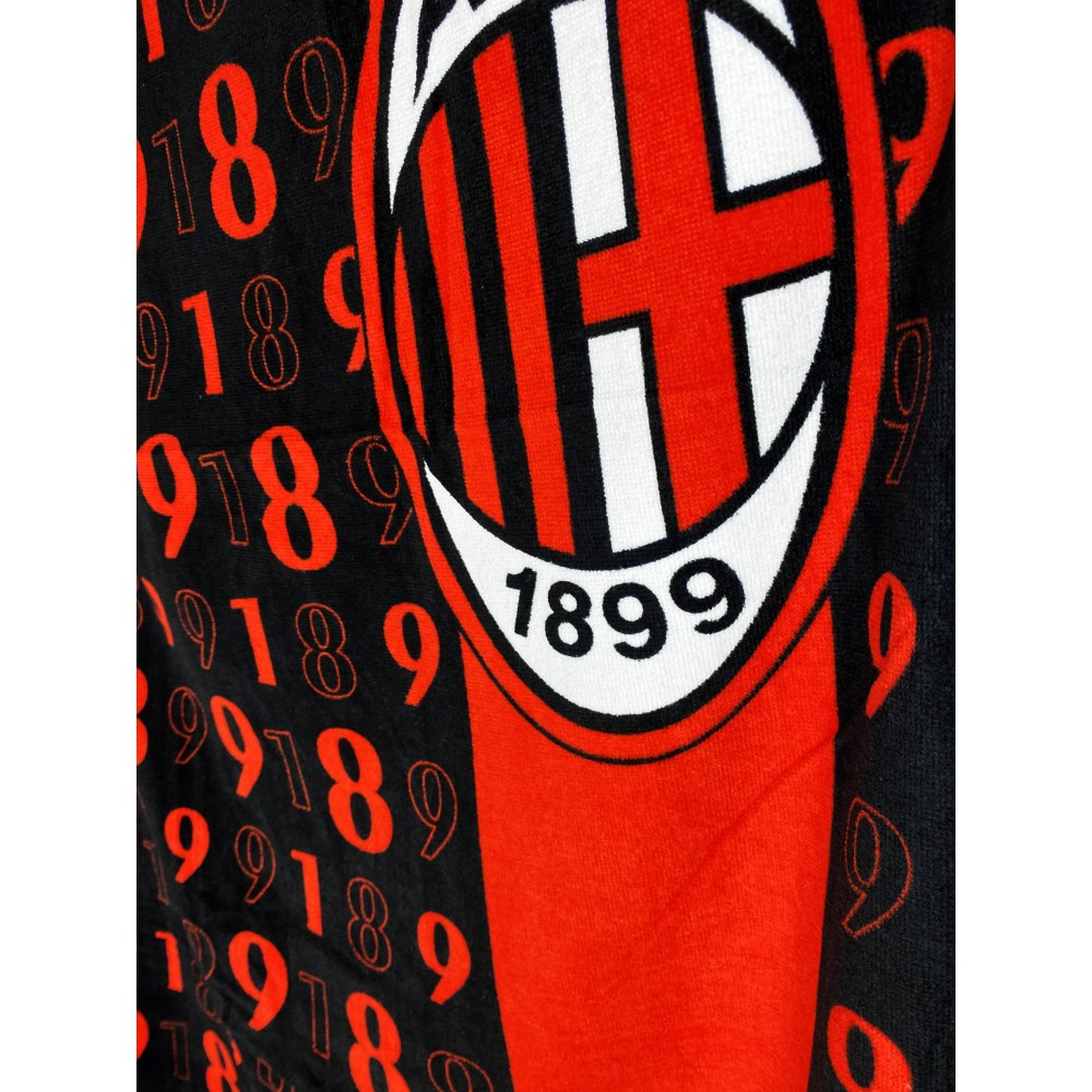 MILAN SPORT BEACH TOWEL size cm. 70X140 ORIGINAL A.C. MILAN WITH BACKPACK tex family CARRY