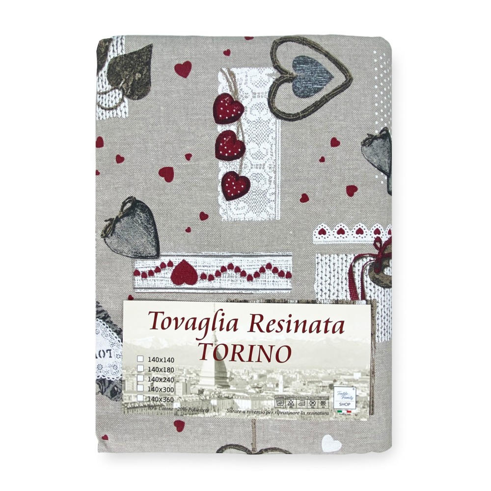 NAPPE RÉSISTANTE AUX TACHES RÉSINE TORINO Tyrolien HOUX Rouge