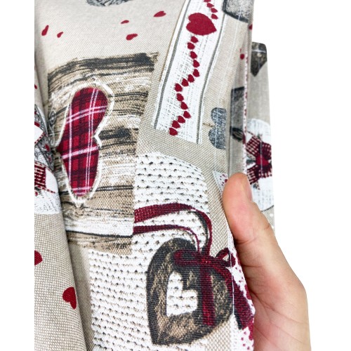 TOVAGLIA antimacchia RESINATA TORINO Tirolese HOLLY Rosso